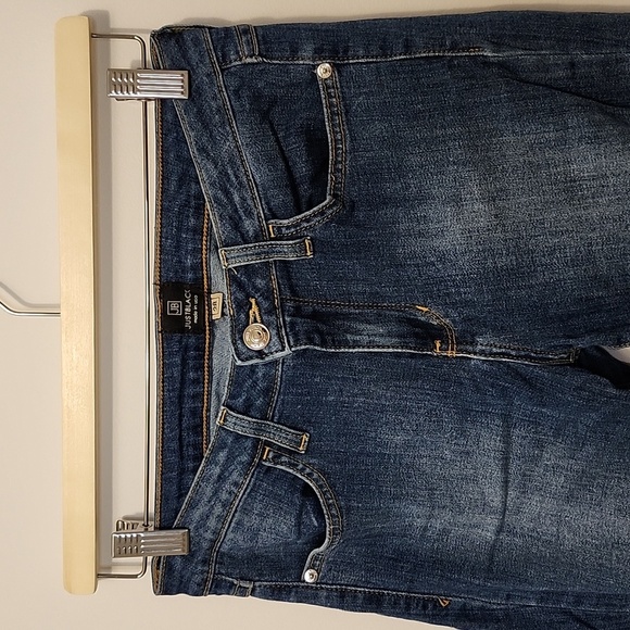 JB Just Black skinny distressed freyed hem medium wash denim jean 28 - Picture 2 of 7